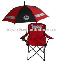 складной стул пляжа с зонтиком